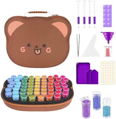 ZORETCO Diamond Art Storage with 60 Containers, Diamond Art Kits for Adults