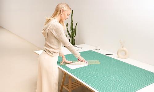 Elan Cutting Mat 36x60 Green, Extra Large Self Healing Cutting Mat 36 x 60 Inch, 5-Ply Craft Board Green, Hobby Board for Sewing and Quilting