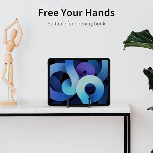 Kruodop 3 Pack 8 Inch Plate Stands for Display, Plate Holder Display Stand, Picture Frame Stand Black Metal Frame Holder Stands for Book,Small Easel,Decorative Plate,Photo and Platter,Tabletop Art
