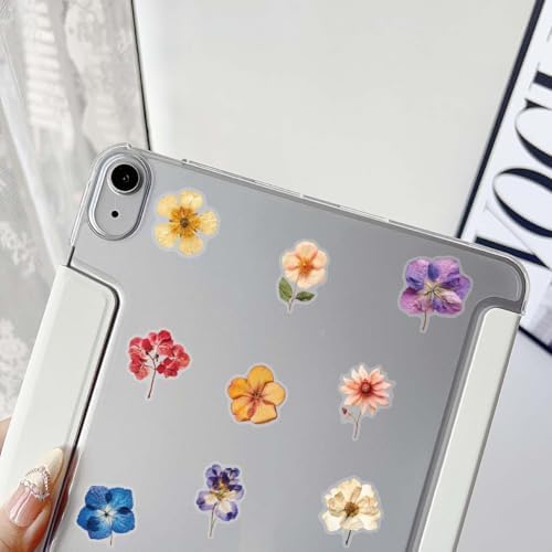 200PCS Transparent Flora Scrapbook Stickers, Vintage Aesthetic Flowers Sticker for Scrapbooks Travel Journal, Vinyl Waterproof for Water Bottles Laptop Phone Scrapbook Supplies DIY Crafts(flower-200)