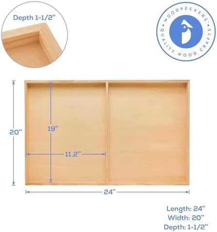 Large Birch Painting Panel 20 x 24 x 1-1/2-inch, Pack of 2 Wood Canvas Boards for Painting, Blank Signs for Crafts, by Woodpeckers