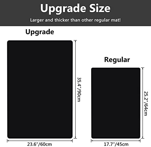 Gartful Extra Large Silicone Mats for Crafts, 35.4 x 23.6 inch Sheet, 1.8mm Thick Pad for Jewelry Casting Resin Mold, Nonstick Placemat, Countertop Protector, Black