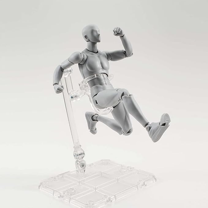 Haniforever Artists Manikin Art Mannequin Figures Supplies Drawing Tools,Small Drawing Figure Model for Sketching,Painting,Action Figure Set(Grey,Male)
