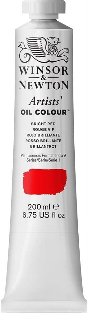 Winsor & Newton Artists' Oil Paint, 200ml Tube, Bright Red