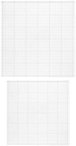 2PCSLow Tack Sticky Mat with Grid for Stamping Stenciling Ink Blending Clear Photopolymer Craft Low Tacky Mat Stamp Mat and fixed Stamp Blending DIY Projects Paper Card Scrapbooking ink blending fixed