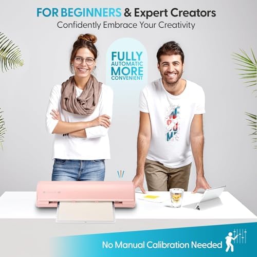 Silhouette America Cameo 5 Alpha (α) Smart Cutting Machine, Matte Pink (Deluxe Bundle) - Includes Business Edition Software, 36 Vinyl Sheets, PixScan Mat, Tool Kit & 25 Free Designs
