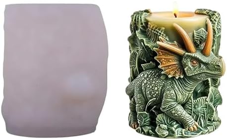 Large Dragon Animal Cylinder Molds Silicone Wave Spiral Candle Mold - Silicone Resin Casting Molds for Candle & Resin & Soap Craft Supplies