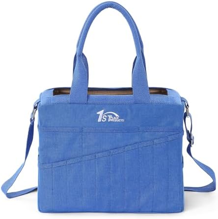 Art Craft Supply & Pottery Bag – 36 Pockets – Detachable Shoulder Strap - Handles – Removable Padded Divider - Washable – Tools, Knitting, Crochet, Yarn, Sewing, Scrapbooking, Clay, Tote