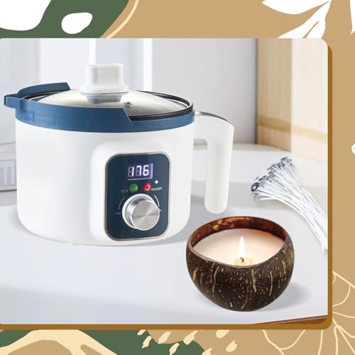 Handnatur Digital Candle Making Kit for Adults with Wax Melting Pot