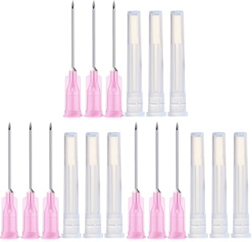 300 Pack 18Ga 1 Inch Sterile Disposable Injection Needle with Cap for Scientific and Industrial Dispensing Needl Accessories