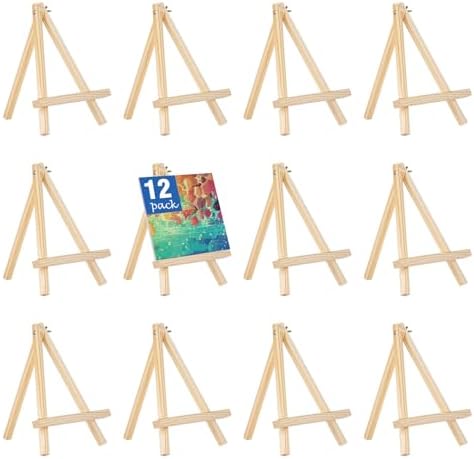 Falling in Art 12 Pack 10 Inch Mini Wooden Display Easels