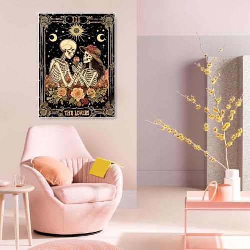 KICHANG Skull Diamond Art Kits for Adult Diamond Painting Kit for Beginner