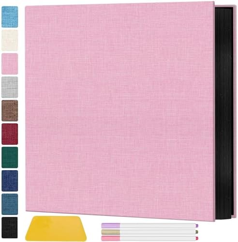 Zesthouse Photo Album Self Adhesive Pages, 60 Pages Magnetic Scrapbook Albums with Sticky Page, Photos Album Holds 8x10 & 5X7 & 4x6 & 6x8 & 3x5, Large Picture Book Ideal Gift for Family Wedding Baby