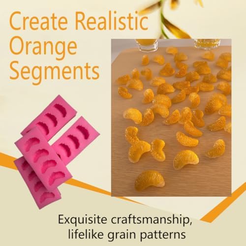 DIY Soap Making Kit, Silicone Orange Soap Molds with Hemp Cord, for Homemade Craft Soap Mold, Exquisite Soap Making Molds for Gift (Without Soap)