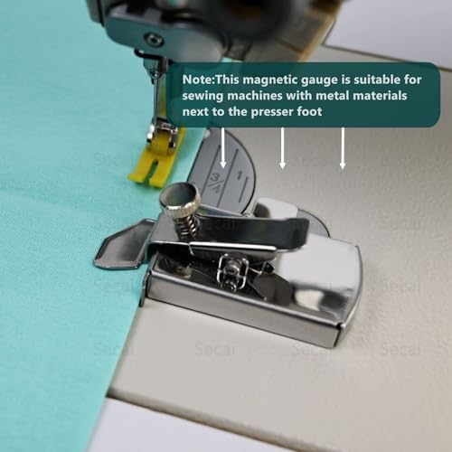Magnetic Seam Guide for Sewing Machine with Adjustable Presser Foot Clip,Seam Guide Ruler,Universal Sewing Quilting Supplies Accessories Tools 2pcs