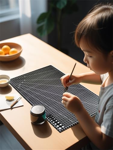 New A3 Double Side Craft Cutting Mat Cutting Board Sewing Pad Artist Carving Tools Handmade Crafts DIY Props (Black)