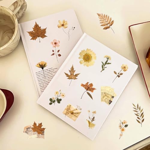 Vintage Aesthetic Scrapbook Stickers Flora Flowers Stickers Brown