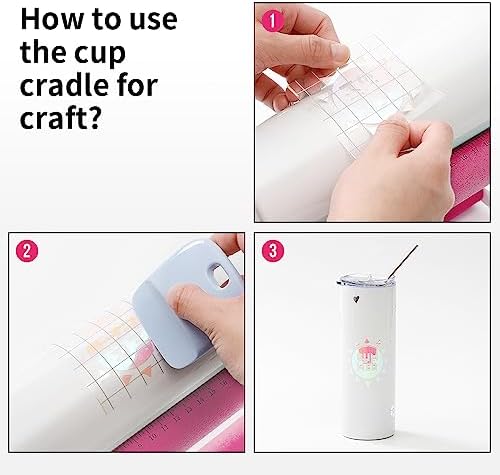PYD Life Cup Tumbler Cradle Holder for Sublimation Craft Pink
