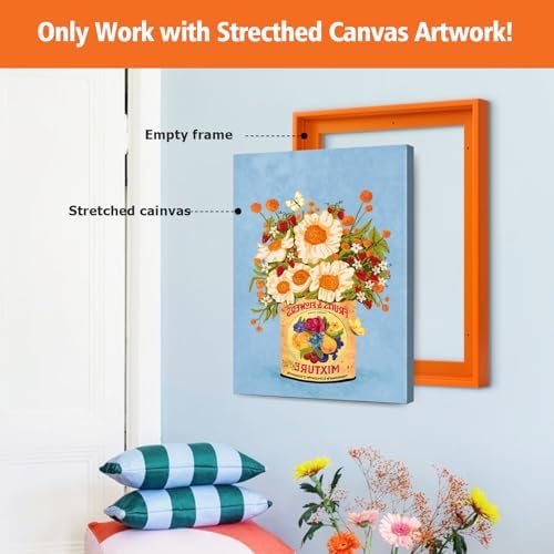 16x20 Canvas Frames for Retro Abstract Oil Paintings 2 Pack,Orange