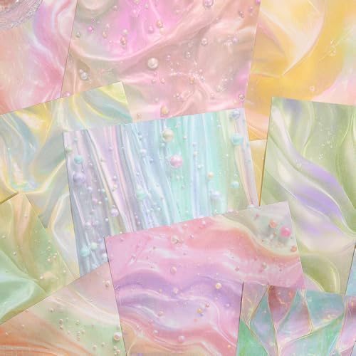 icceemee 160 Sheets of Pearlescent Scrapbook Paper, journaling Scrapbook Supplies Craft Collage Paper Set, Junk Journal Bullet Journal Poster Room Decor for Card Making Decorative Gifts