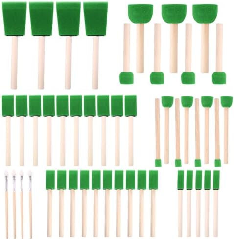 Foam Paint Brushes, 48 Pcs -10 Sizes, Paint Sponge, Premium Foam Brushes