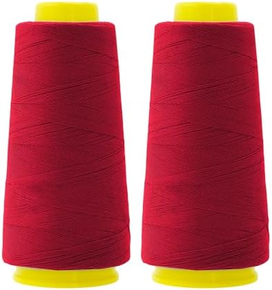 Mandala Crafts Maroon Mercerized Cotton Thread Cones for Sewing Quilting