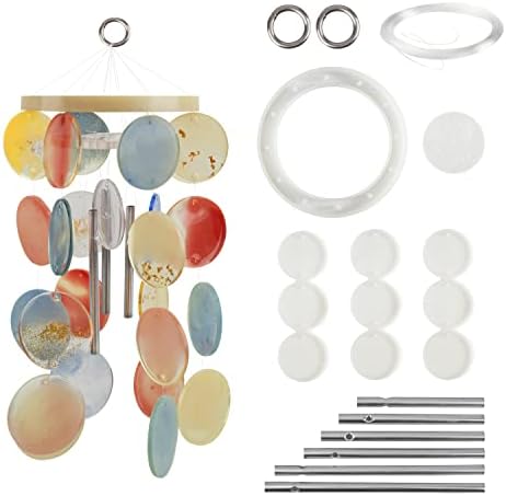 Temlum Silicone Resin Molds for Wind Chime with Metal Tubes | DIY Resin Wind Chime Molds Resin Casting Mold for Home Décor Resin Craft Supplies