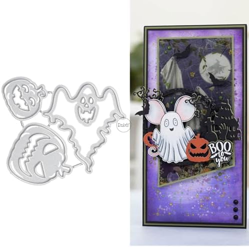 Halloween Pumpkin Ghost Face Metal Cutting Dies for Card Making