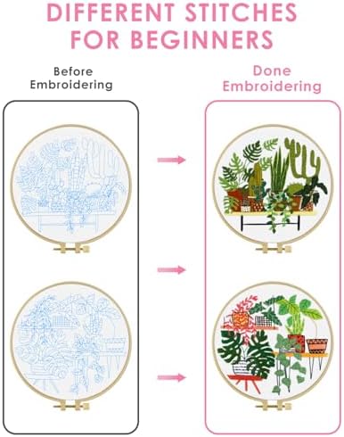 TINDTOP Embroidery Kit for Adult, Embroidery Kit for Beginners