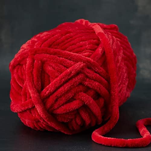 Loops & Threads Sweet Snuggles Yarn - Yarn for Knitting, Crochet, Weaving, and Arts & Crafts - Red, Polyester, 8.8 oz