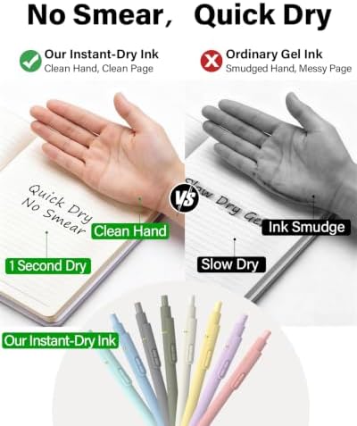 inkipen Blue Ink Fidget Pens, 8 Pcs 0.5mm Fine Point