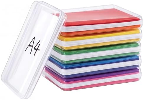 CoiiJoii 6PCS A4-Size Clear Hard Shell Zippered Case, Diaper Bag Organizing Pouches, Waterproof Cosmetic Bag, Storage Organizer Bins