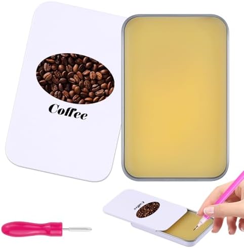 Scented Diamond Painting Wax, Handmade Natural Beeswax for Diamond Art Painting Pen, Long-Lasting Stickiness No Residue Drill Wax with Picker Tool, Diamond Art Accessories and Tools (Coffee)
