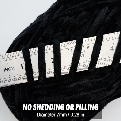 Soft Velvet Chenille Yarn for Crocheting, Super Bulky Yarn for Blankets