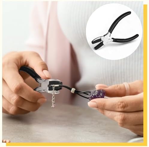 Mudder 2 Pcs Jewelry Making Tool 6 in 1 Bail Making Plier,Black