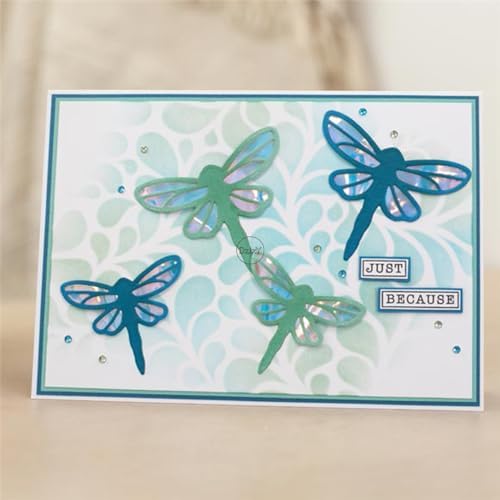 Hollow Two Dragonflies Metal Cutting Dies for Card Making
