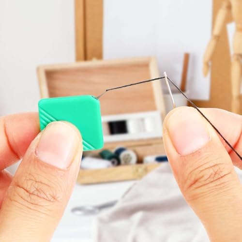 10 PCS Needle Threaders, Automatic Needle Threader for Sewing Machine Square Plastic Self Threading Needles Threader Tool for Embroidery Floss, Hand Sewing, Cross-Stitch Craft, Fits All Needles Sizes