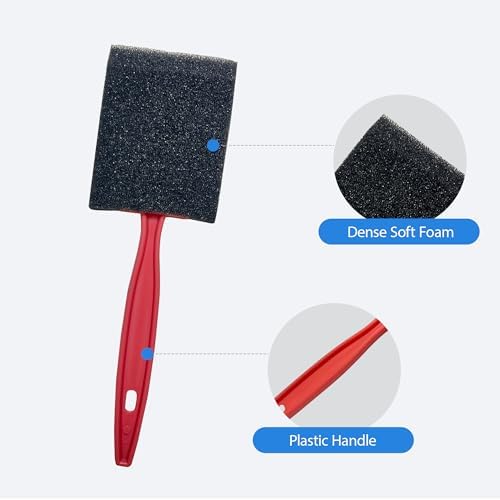 24Pcs Foam Paint Brushes, Sponge Brushes for Painting, (1", 2" and 3")