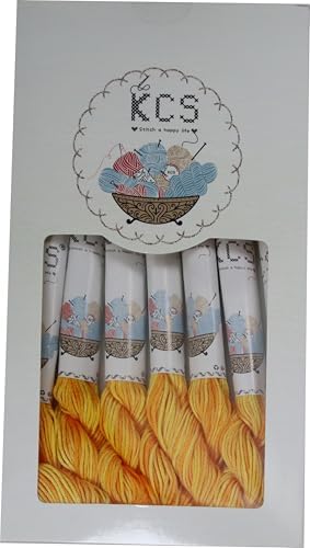 KCS Big skeins of 25 Meters Size 25 Color Variegated Cross Stitch Stranded Threads,6 skeins,90