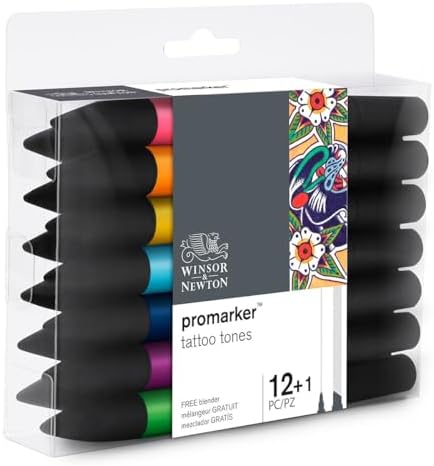 Winsor & Newton ProMarker Set, 12 Count, Tattoo Tones