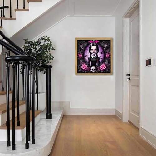 Halloween Diamond Art Kits for Adults, Round Diamond Painting 14x14 Inch