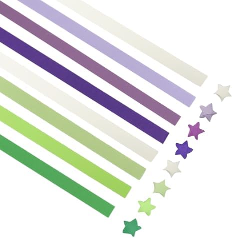 1080 Pcs Gradient Origami Paper Star Strips, Colorful Folding Strips for DIY Lucky Star Handcraft, Party Decoration