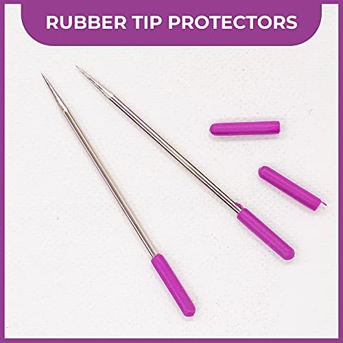 Stainless Steel Pokey Tools - Pack of 2 - Rubber Tip Protectors - Essential Tools for Craft Kit - By Crafter’s Companion
