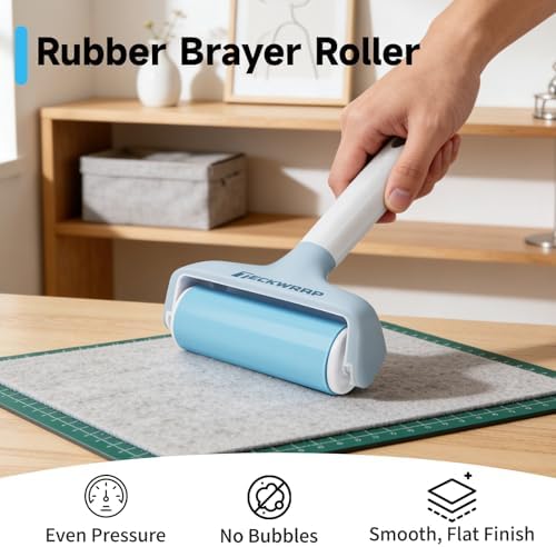 TECKWRAP Brayer Roller Set for Vinyl DIY Crafts & Relief Printing - 4 PCS