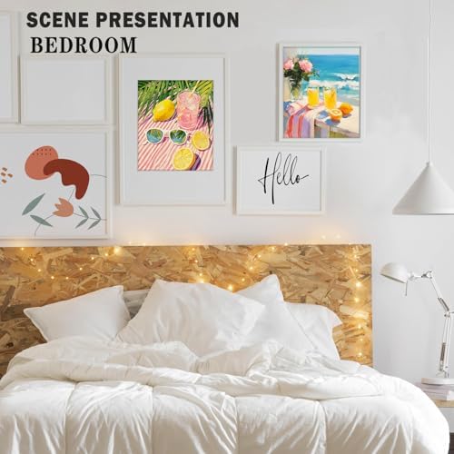 XUNLURY Summer Lemon Cocktail Diamond Art Kits 2 Pcs, Amalfi Coast Lemon Coastal Beach Diamond Painting Kits for Adults Beginners, Full Drill Diamonds Dots for Home Decor, 9.8x11.8 Inch