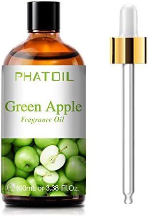 PHATOIL Green Apple Fragrance Oil for Diffuser Aromatherapy 3.38FL.OZ | Long Lasting Scented Oils For Humidifier, Air Freshener, DIY Soap Candle, Scent Project Making, Aroma Oil for Home Freshening