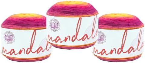 Lion Brand Yarn, Mandala DK Crochet Yarn, Fenrir, Multicolor, 3 Pack