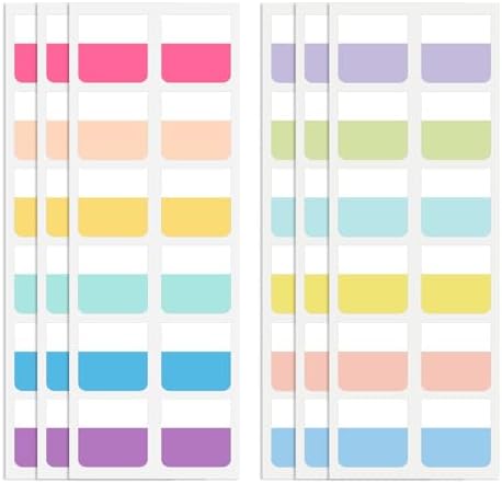 240 Pcs 1 Inch Sticky Index Tabs Colored Writable Page Markers