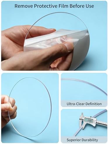 8-Pack Circular Cutting Plates for Die Cutting Machines 4 Pcs 5 Inch & 4 Pcs 3.5 Inch Polycarbonate Clear Pads for Die Cutting Machine Compatible with Sizzix, Cricut?Most Die Cutters