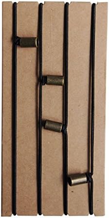 Wanderings Travelers Notebook Elastic Bands - 5" x 4" (12.5 x 9cm) - 4 Pack Jump Bands with Decorative Bead Small Passport Sized - Replacement Connection Straps for Refillable Travel Journals